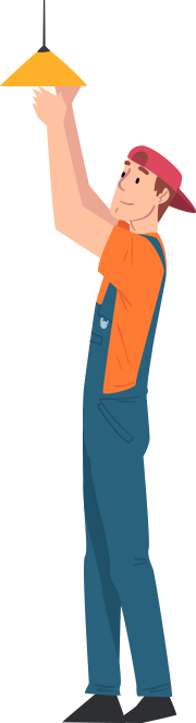 電気をつけるイメージイラスト